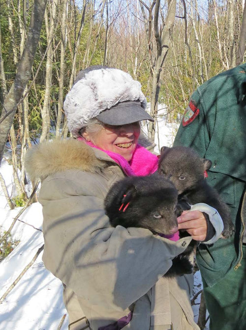 closeup of me with bear cubs
